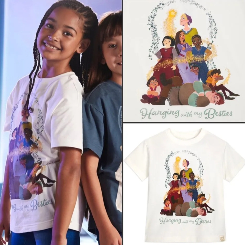New Disney Wish White Kids T-Shirt XS (4)